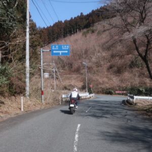 冬のグリーンふるさとラインの北のゴール付近にて