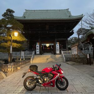 村松虚空蔵尊(村松山 虚空蔵堂)にてwith CBR650R 