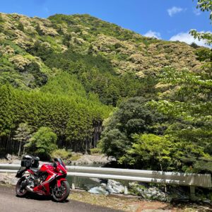 和歌山r43「那智勝浦古座川線」の新緑あふれるロード風景with CBR650R②