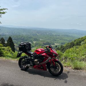 林道三国越線にてwith CBR650R②