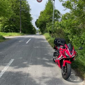 伊賀コリドールロードを走るCBR650R