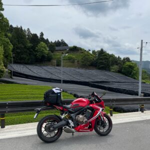 和束町の茶畑にてwith CBR650R②