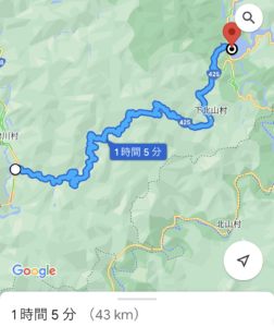 R425(R168~池原ダム)Map