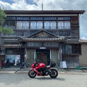 越前・大野市の銭湯「東湯」にてwith CBR650R