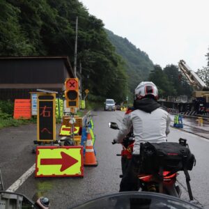 「道の駅 尾瀬檜枝岐」を雨上がりに出発するchizuo