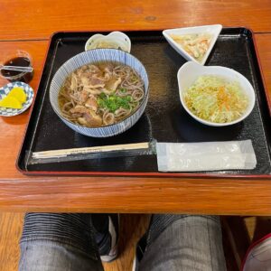 道の駅やまくにのお蕎麦のセット