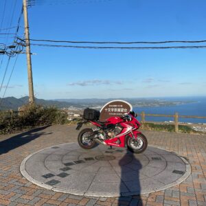 十文字原展望台にてwith CBR650R