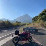 島原まゆやまロードで眺めた平成新山with CBR650R