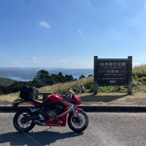 川内峠のパーキングにてwith CBR650R
