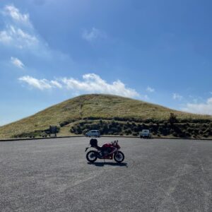 川内峠のパーキングにてwith CBR650R