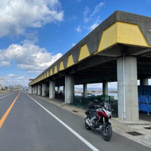 千倉漁港にてwith NC750X