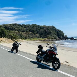弓ヶ浜海岸にてwith NC750X & Dトラ