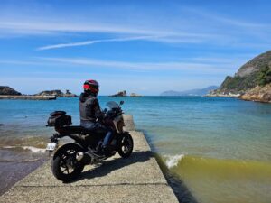 雲見海岸にてwith NC750X